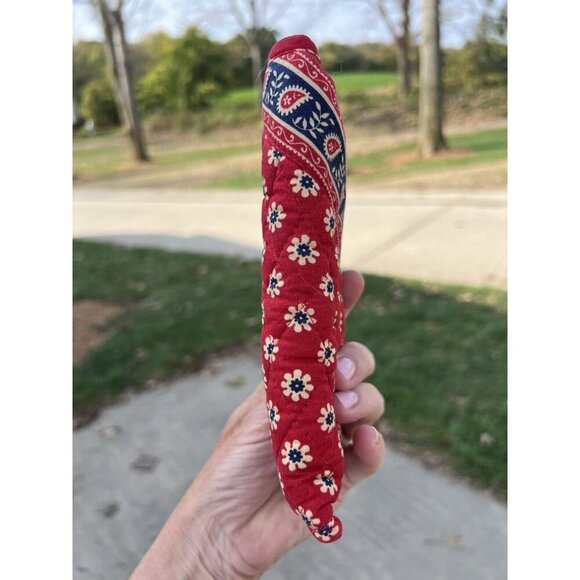 Vintage 90s Vera Bradley Americana red blue paisley sunglass case preppy classic - Picture 4 of 10